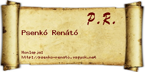 Psenkó Renátó névjegykártya